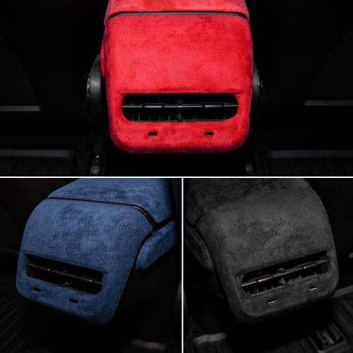 Heenvn ModelY Model3 Interior Protective For Tesla Model 3 Accessories Turn Fur Rear Exhaust Vent Cover For Tesla Y Car Three