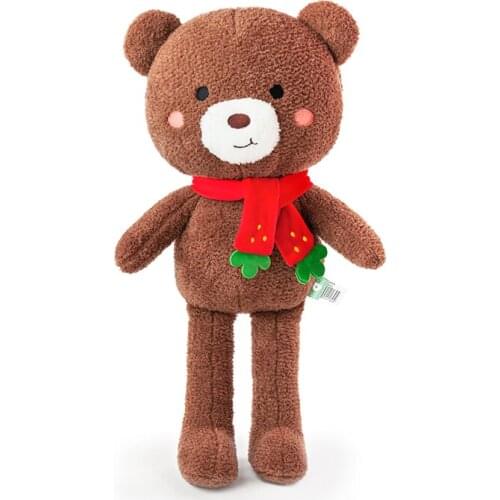 New Year 55/75/100CM Plush Couple Stuffed Teddy Bear Soft Animals Dolls Children Sofa Cushion Home Decor For Kids Holiday Gifts