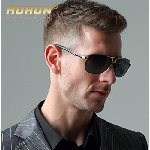AORON Luxury Design Aluminum Magnesium Frame Mens Polaroid Sunglasses Men Goggles Sun Glasses Vintage Oculos de sol 8521