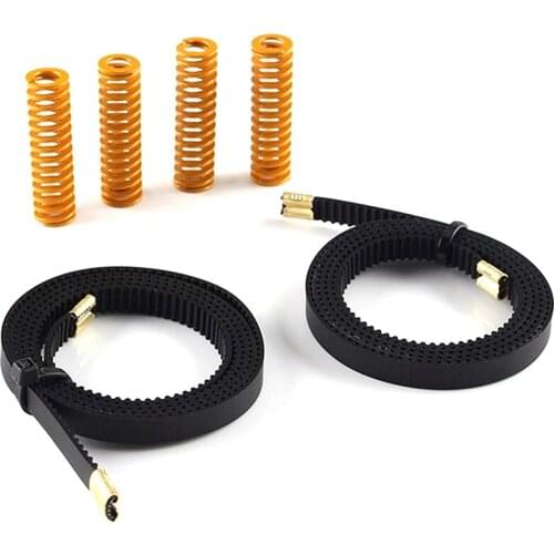 Opened-Loop Timing Belt Rubber GT2 X Axis 765X6mm Y Axis 720x6mm Belt with 4Pcs Hot Bed Springs for Creality Ender 3