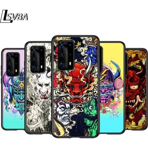 Prajna mask art For Huawei P Smasrt 2018 2019 2020 2021 Smart S/Z Smart Plus Smart Pro Black Soft Cover Phone Case