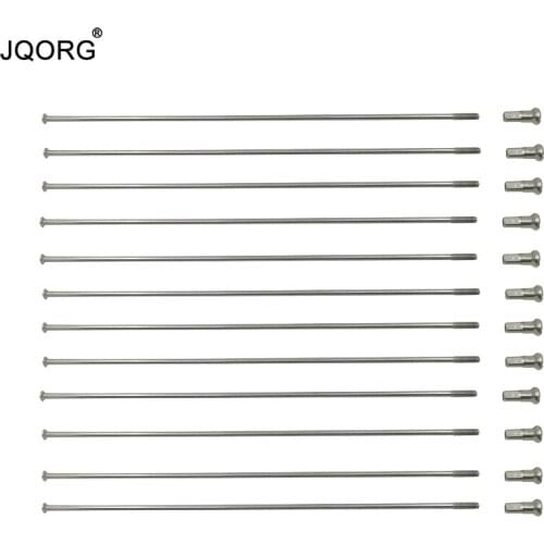 24 Pieces A Lot Straight Head Bicycle Spokes 304 Stainless Steel Lighting sliver Straight Pull Diameter 2.3mm Bike Spokes