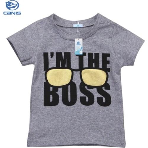 Boys Tops Summer 2018 Brand Children T shirts Boy Clothes Kids Round Neck Tee Shirt Letter Print Casual Boys Sportwear Clothing