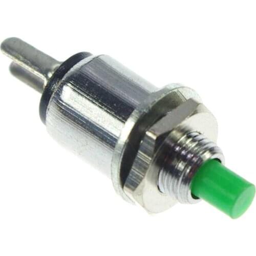 Green 2Pin Momentary SPST OFF-(ON) NO 0.5A 125VAC 5mm Hole Push Button Switch