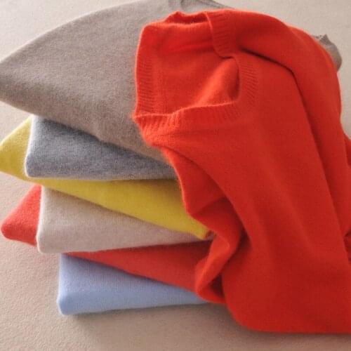 Cashmere Sweater Women Sweaters and Pullovers O Neck Solid Color Long Sleeve Knitted Sweater