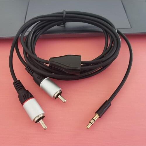 2pcs 3.5 to 2RCA audio cable 2m 6ft