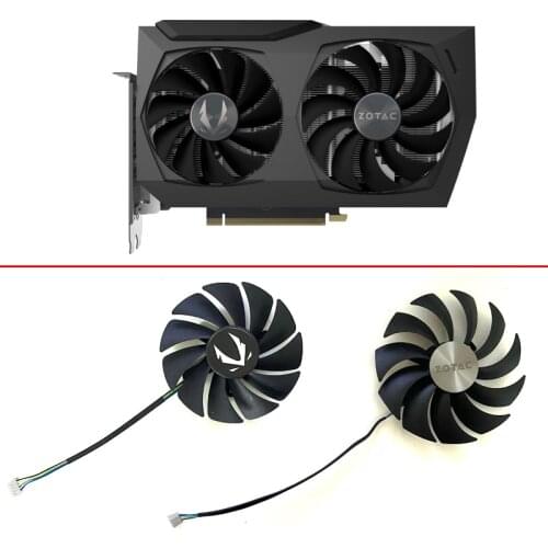 2PCS CF1010U12S CF9015H12S GeForce RTX 3070 Twin GPU FAN For ZOTAC RTX 3060 Twin Edge OC RTX 3060Ti 8GD6 HA 89MM 4IN Cooling Fan