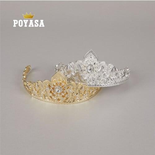 2020 April Crystal Flower Bridal Crown For Women New Tiaras Big Wedding Hair Jewelry Crowns