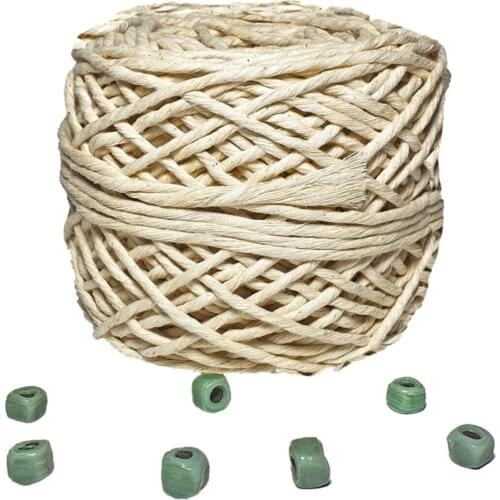 3mm Can Be Scanned Cotton Macrame Rope Ecru Single Twist 250gr