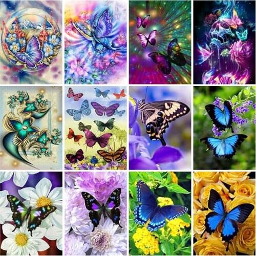 Diamond Painting 5D DIY Picture of Rhinestones Butterfly Diamond Mosaic Diamond Embroidery Diamond Paint Cross Stitch Kits