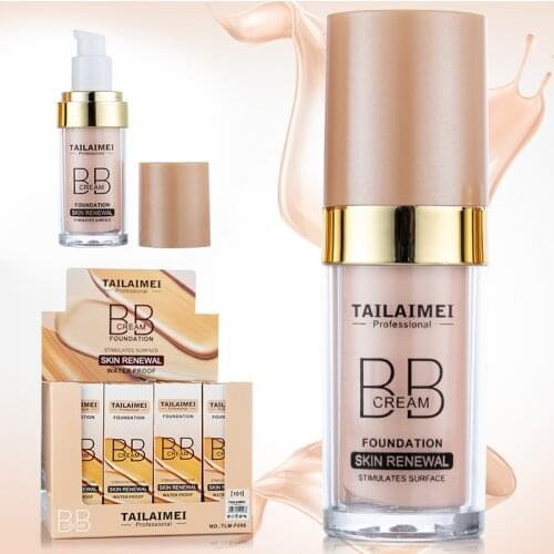 1Pc New Ivory Natural Colour 30ml Face Moisturizer BB Cream Liquid Foundation Oil-control Base Makeup Skin Care Concealer TSLM2