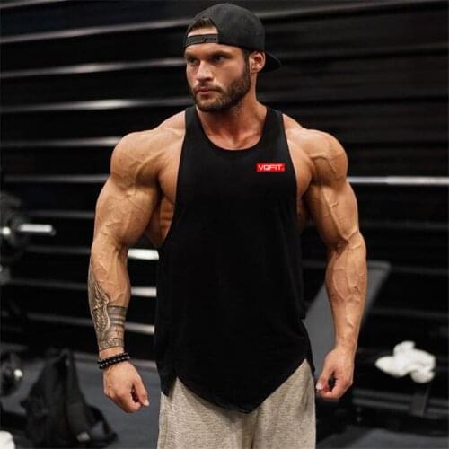Brand Cotton Breathable Bodybuilding Singlet Sleeveless Mens Tops Stringer Shirt Fitness Tank Top Men Gyms Clothing Muscle Vest