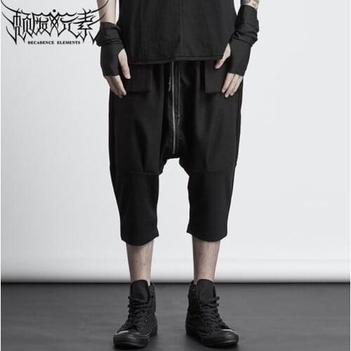 Fashion three-dimensional cut capris pants men trousers pantalones hombre cargo pants for men pantalon homme personalized black