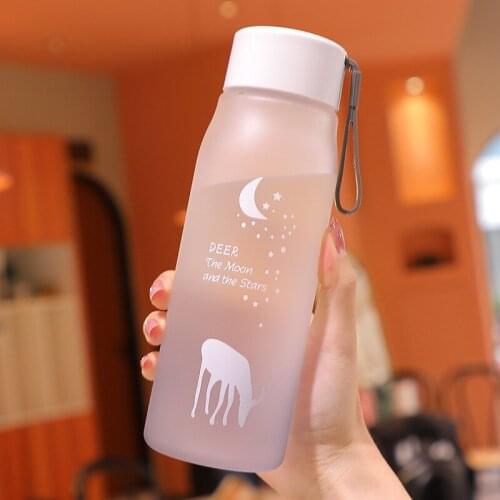 Water Cup Gradient Frosted Space Cup Large-capacity Water Bottle Plastic Cup Ins Drop-resistant High Temperature Handy Cup