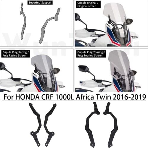 Motorcycle Windshield Bracket Adjuster For HONDA CRF 1000L CRF 1000 L Africa Twin 2016-2019 crf 1000l Windshield screen lifter