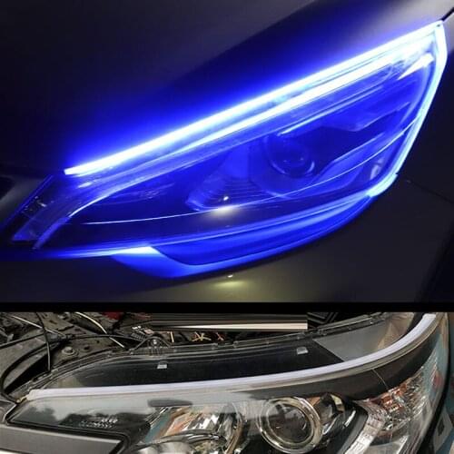 2pcs car DRL LED daytime running lights auto flow turn signal kit accessories for Volkswagen vw POLO Tiguan Passat CC Golf GTI
