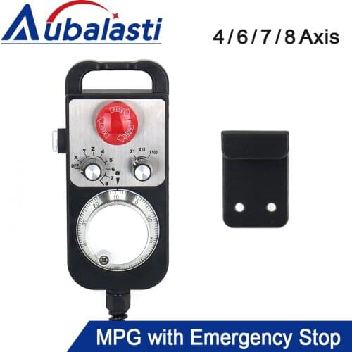 CNC Pulse Generator 4/6/7/8 Axis MPG Pendant Handwheel for FAGOR GSK Siemens MITSUBISHI FANUC System 5V Manual Pulse Generator
