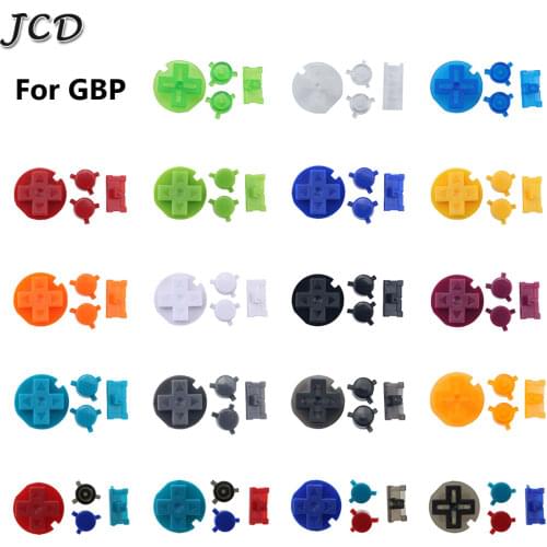 JCD Colorful Replacement Buttons Set Replacement For Gameboy Pocket GBP On Off Button AB Buttons D Pads