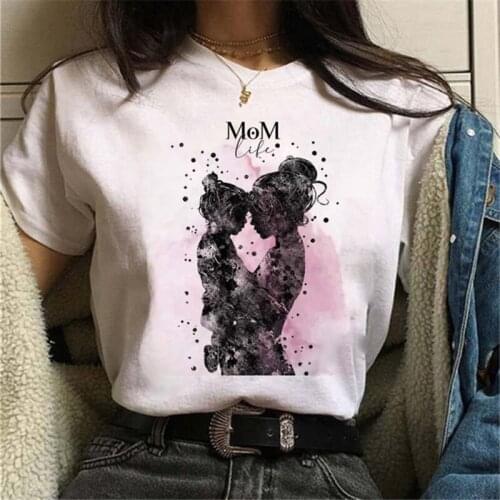 Summer T-shirt Mom And Daughter Print Female T-shirt New Women T Shirt Momlife Harajuku Tees Casual Short Sleeve Tee Shirts