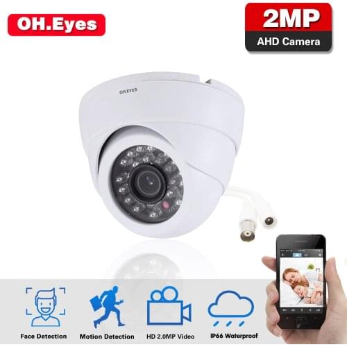 OH.EYES AHD 1080P Mini Dome Analog AHD CCTV Camera indoor IR CUT Night Vision Plug and Play 2.0MP CCTV AHD Camare Free shipping