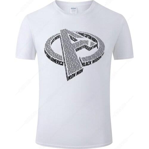 2021 Cool The Avengers T shirt Men Cotton Print T-shirt Summer Short Sleeve Tops Fashion Casual Tee Homme Clothing J73