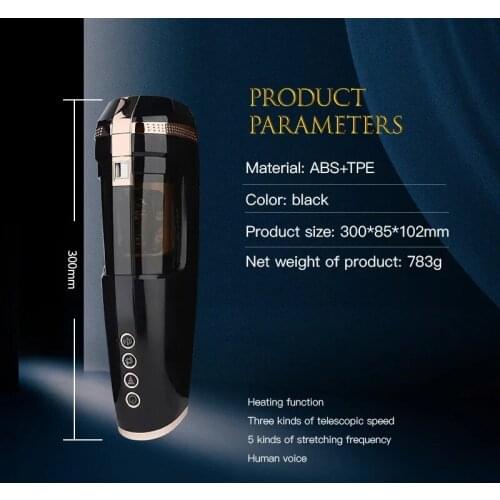 Male Intelligent Automatic Masturbation Telescopic Rotating Heating interactive pronunciation Multi Function Adult Sex Toy