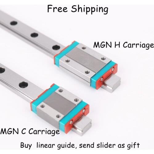 MGN MGN7 MGN12 MGN15 MGN9 1pc 300 350 400 450 500 600 800mm Miniature Linear Guide Rail Slide 3D Printer CNC Tool