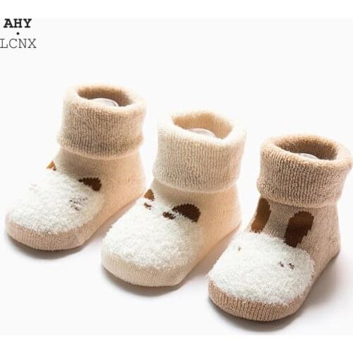3 Pairs/Lot Winter Warm Baby Socks For Boy Girl Newborn Babies Organic Color Autumn Kids Childrens Baby Sock Accessories