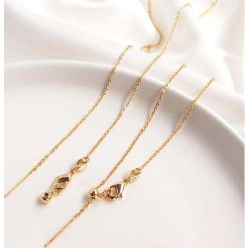 14K Gold Filled Necklace for Women Adjust Bracelet or Necklace Female Wedding for Women Clavicle O-Chain Fine Jewelry Collares