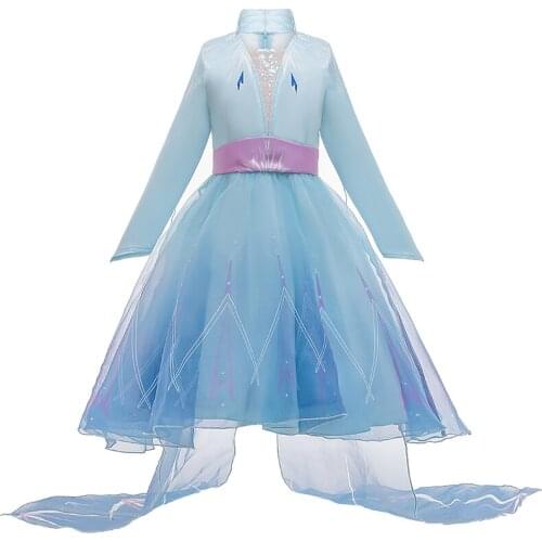 Dreamy Princess Dress Girl Children 3-12 Yea Kids Dresses For Girls Birthday Party New Trailing waistband Long Gown Kids Costume