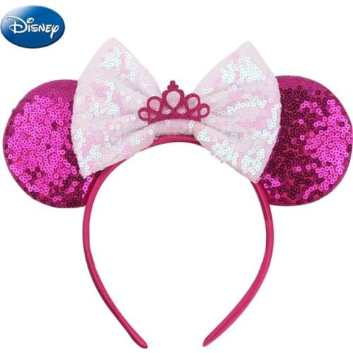 Disney Bows Headband Lovely Girls Minnie Mickey Ears Hair-Accessories Kid Women Head-Accessories Headdress Head Band Party