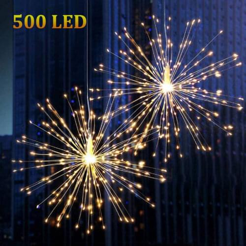 3M LED Fireworks Lights Christmas String Light 500Leds Exploding Star Curtain Fairy Lights New Year Party Home Decoration