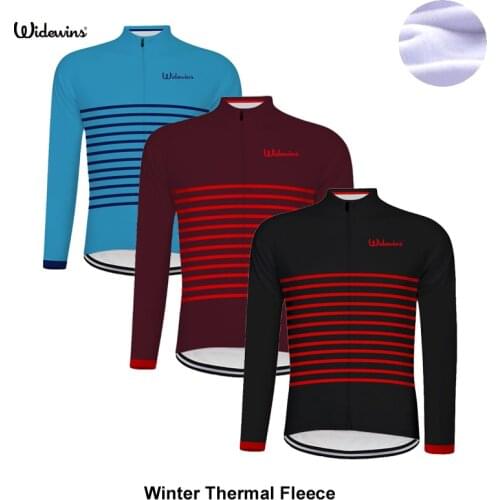 Widewins classic pro team new long sleeve man cycling jersey wear bike Winter Fleece & no Fleece cycling clothing MTB 6553