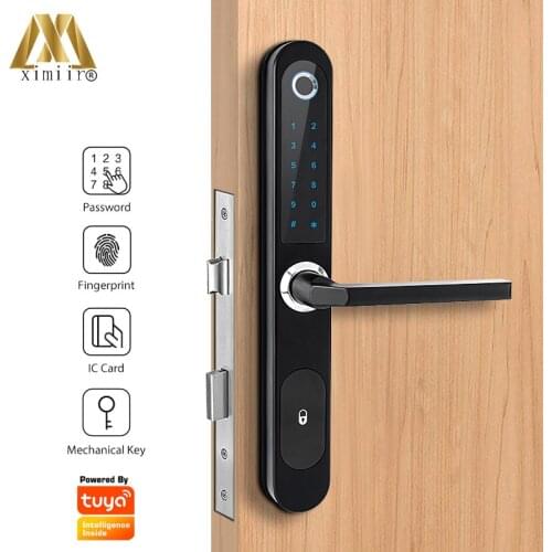 Smart Door Lock Zinc Alloy Security Touch Keypad Door Lock Fingerprint Door Lock With Card Passcode Key For Electronic Lock S877