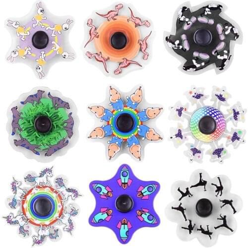 Rotating Dynamic Hand Spinner Gyro Anime Animation Fingertip Running Relief Stress Whirling Toys Comic Finger Spinning Top