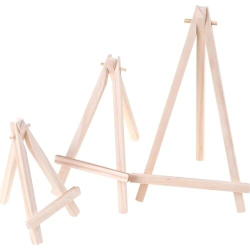 1Pc Mini Wood Artist Tripod Painting Easel For Photo Painting Postcard Display Holder Frame Cute Desk Decor Drawing Toy