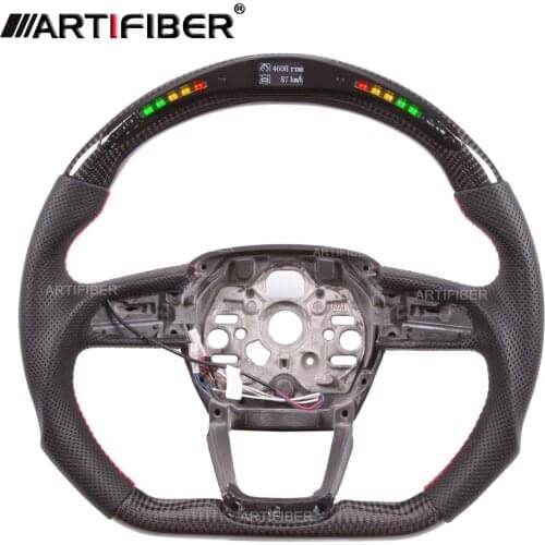 100% Real LED Carbon Fiber Steering Wheel for Audi Q3，Q5