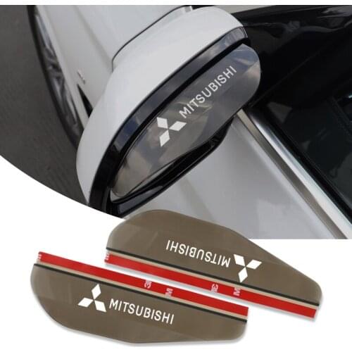 2Pcs Waterproof Car Rear View Mirror PVC Rain Eyebrow For Mitsubishi Lancer Mirage ASX Pajero Ralliart Outlander Jinxuan Lancer