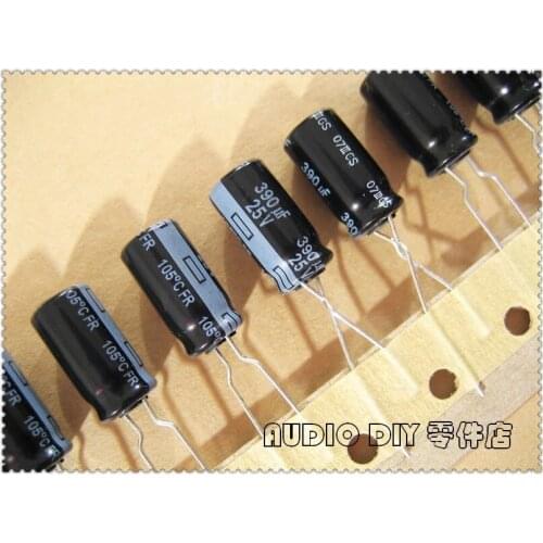 20PCS/100PCS FR 390uF 25V 25V390UF ultra low internal resistance capacitor