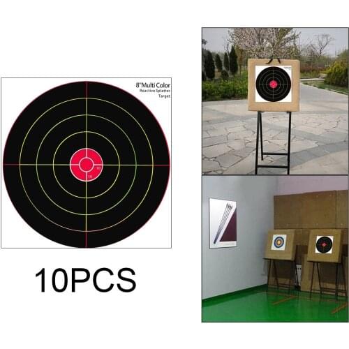 20x20cm Useful Profession Archery Targets Bow Arrow Gauge Shooting Target Paper Full Ring Beginner