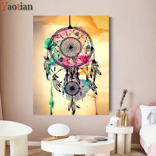 5D Diamond Painting Feather Dream Catch DIY Diamond Embroidery full Square Drill Rhinestone Cross Stitch Needlework decor 2021