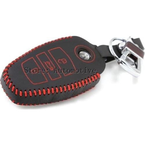 Auto Accessories High Quality Genuine Leather Car Key Holder Key Case For Volkswagen Touareg 2011 - 2014