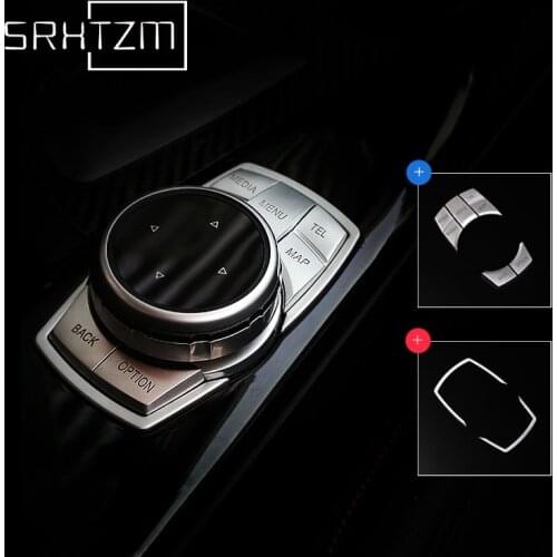 Car Interior Multimedia Buttons Cover Sticker Multimedia Knob Frame Decoration For Bmw F30 F10 F20 F25 F07 X1 X3 X5 X6 3 Series