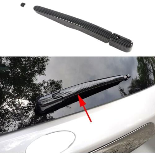 Black Rear Window Wiper Arm And Blade Fit For Ford Explorer 2020 2021 Carbon Fiber Molding Trim
