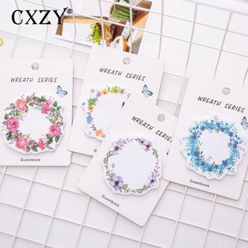 CXZY wreath page flags index tabs sticky note kawaii memo pad planner sticker scrapbooking kawai items office list post 3B809
