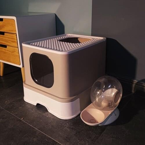 Environmentally friendly material cat litter basin stable and durable large fully enclosed cat dung basin easy to clean and spla