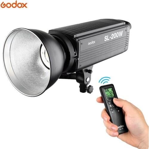 Photography Godox SL200W 5600K 200W LED Video Light Wireless Remote Control with Bowens Mount for Studio Video White Version