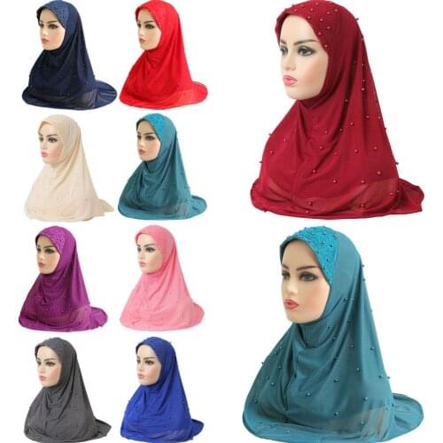 Eid Mubarak One Piece Abaya Headscarf Muslim Women Amira Hijab Islamic Arab Headwear Underscarf Scarf Shawl Wrap Khimar Headwrap