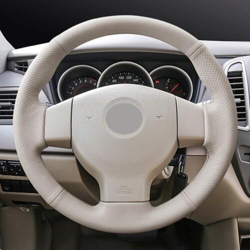 Artificial Leather Car Steering Wheel Cover For Nissan Tiida 2004-2010 Versa Note 2007-2012 Livina 2006-2012 Sylphy 2006-2019