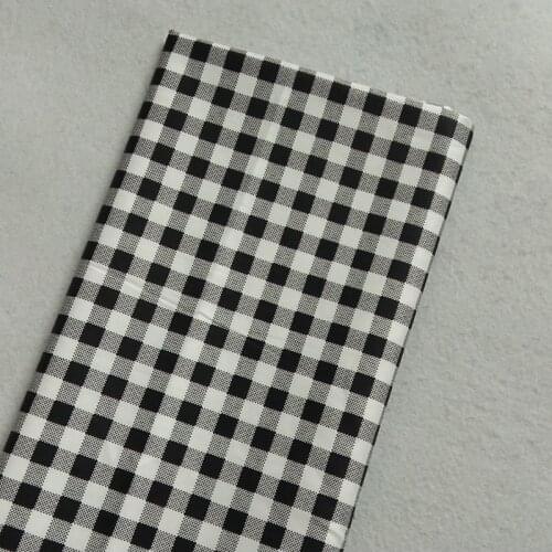 Classic Black & White Red Blue Square Printed Cotton Fabric 50x105cm Check Fabric Patchwork for Cloth Dress Party Home Decoratio